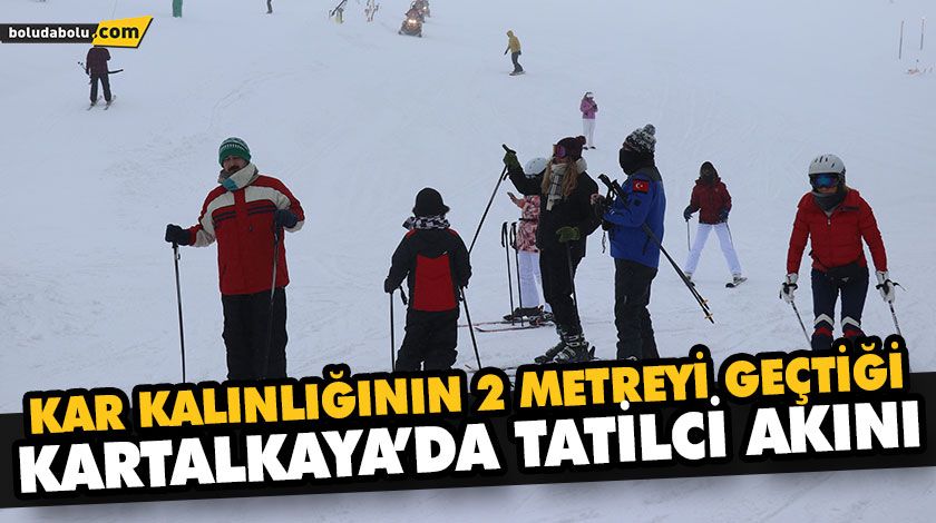 KAR KALINLIĞININ 2 METREYİ GEÇTİĞİ KARTALKAYA’DA TATİLCİ AKINI KAR KALINLIĞININ 2 METREYİ GEÇTİĞİ KARTALKAYA’DA TATİLCİ AKINI