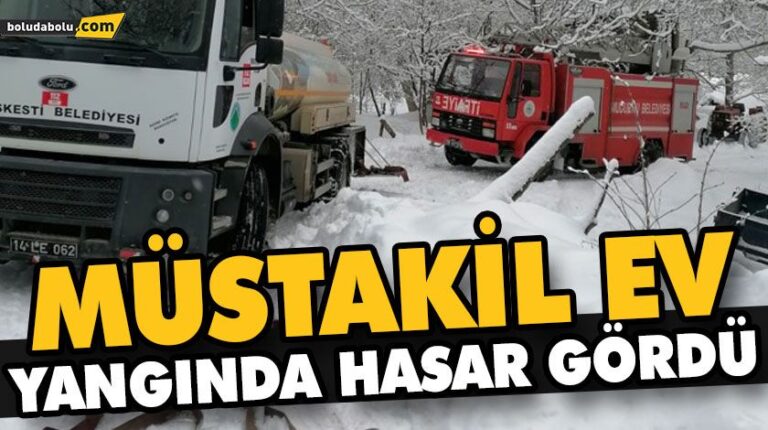 MÜSTAKİL EV YANGINDA HASAR GÖRDÜ