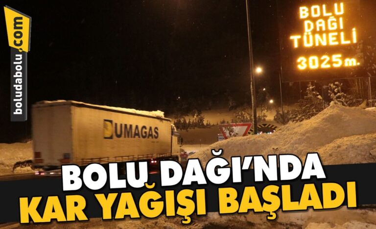 Bolu Dağı’nda kar yağışı başladı