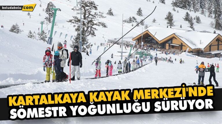 KARTALKAYA KAYAK MERKEZİ’NDE SÖMESTR YOĞUNLUĞU SÜRÜYOR