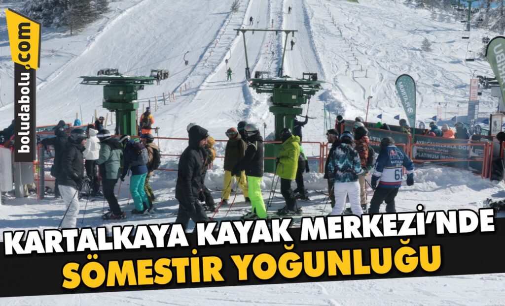 Kartalkaya Kayak Merkezi’nde sömestir yoğunluğu Kartalkaya Kayak Merkezi’nde sömestir yoğunluğu