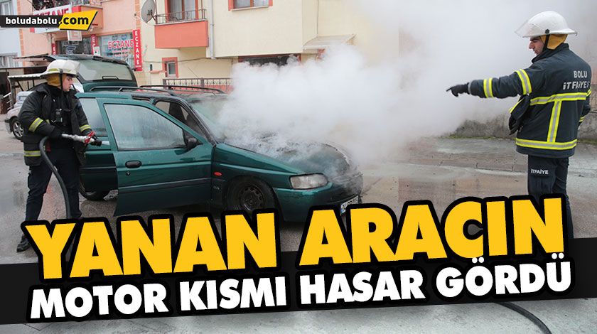 YANAN ARACIN MOTOR KISMI HASAR GÖRDÜ YANAN ARACIN MOTOR KISMI HASAR GÖRDÜ