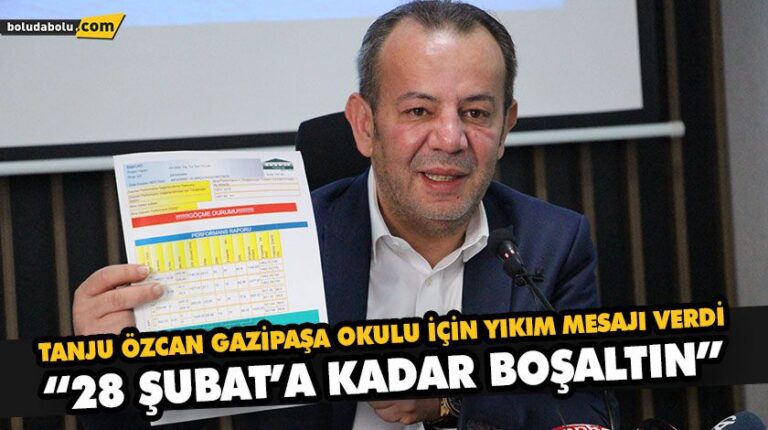 TANJU ÖZCAN GAZİPAŞA OKULU İÇİN YIKIM MESAJI VERDİ