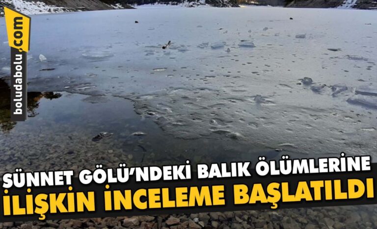 Sünnet Gölü’ndeki balık ölümlerine ilişkin inceleme başlatıldı