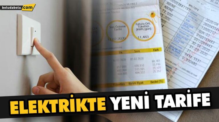 ELEKTRİKTE YENİ TARİFE