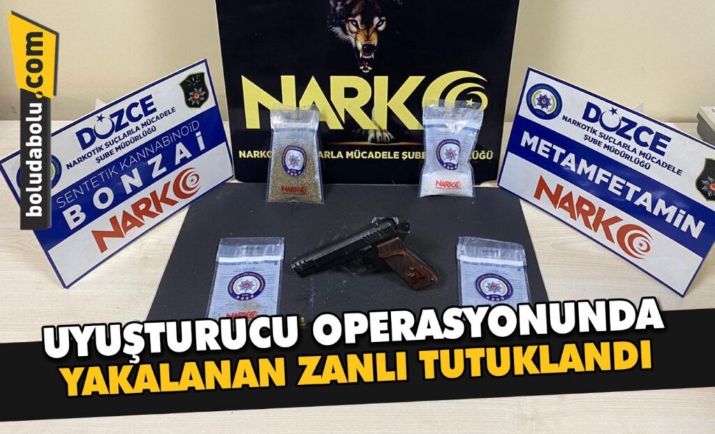 Düzce’de uyuşturucu operasyonunda yakalanan zanlı tutuklandı Düzce’de uyuşturucu operasyonunda yakalanan zanlı tutuklandı