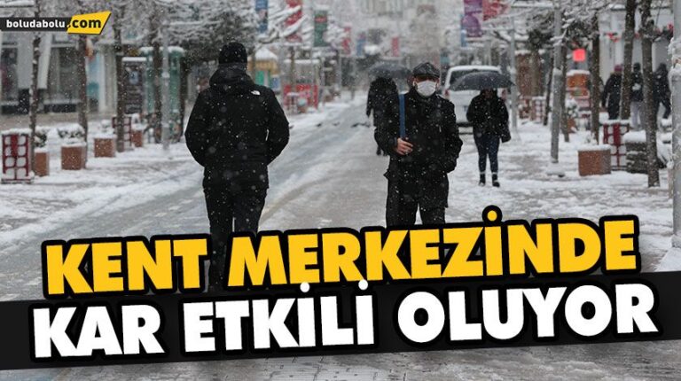 BOLU DAĞI’NDA KAR ETKİSİNİ ARTIRIYOR