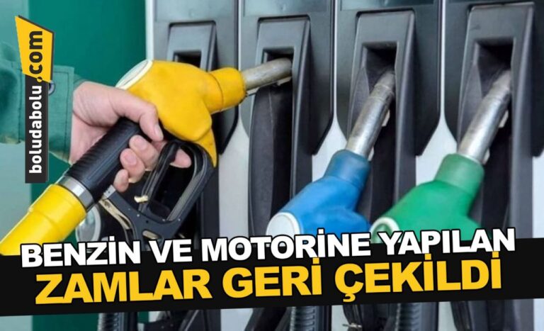 Benzine ve motorine zamlar geri çekildi