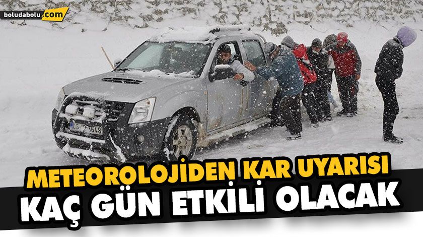METEOROLOJİDEN KAR UYARISI METEOROLOJİDEN KAR UYARISI