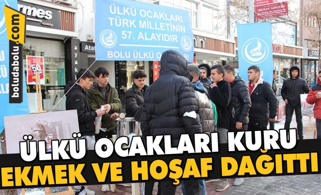 ÜLKÜ OCAKLARI KURU EKMEK VE HOŞAF DAĞITTI ÜLKÜ OCAKLARI KURU EKMEK VE HOŞAF DAĞITTI