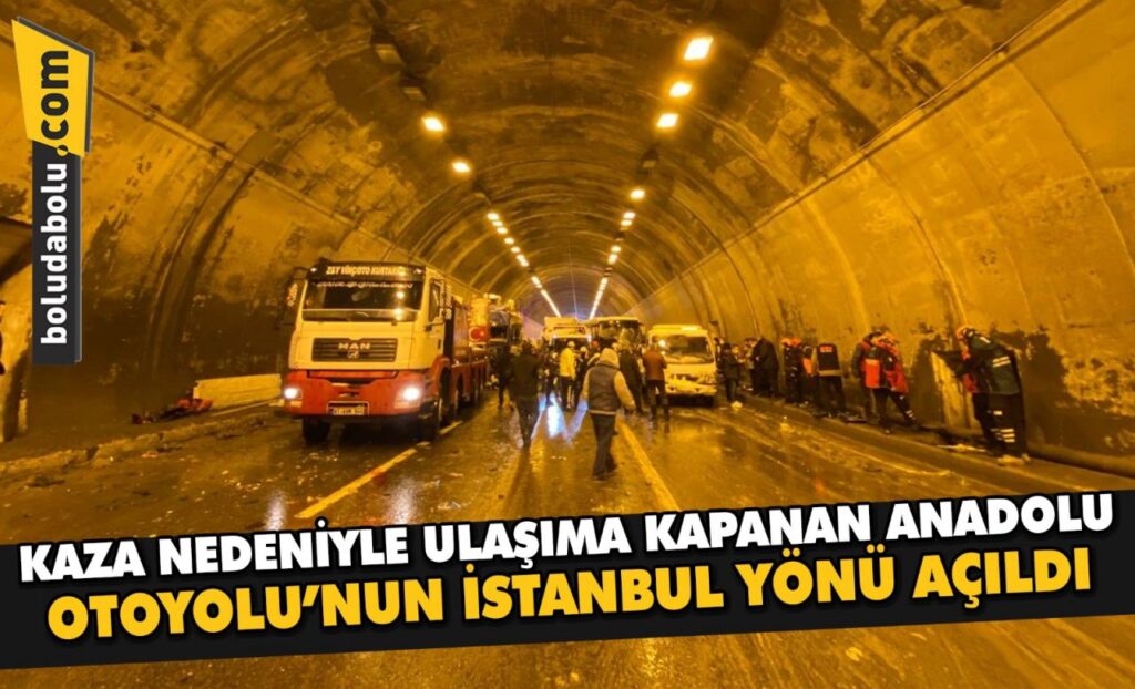 Kaza nedeniyle ulaşıma kapanan Anadolu Otoyolu’nun İstanbul yönü açıldı Kaza nedeniyle ulaşıma kapanan Anadolu Otoyolu’nun İstanbul yönü açıldı