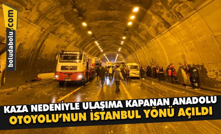 Kaza nedeniyle ulaşıma kapanan Anadolu Otoyolu’nun İstanbul yönü açıldı