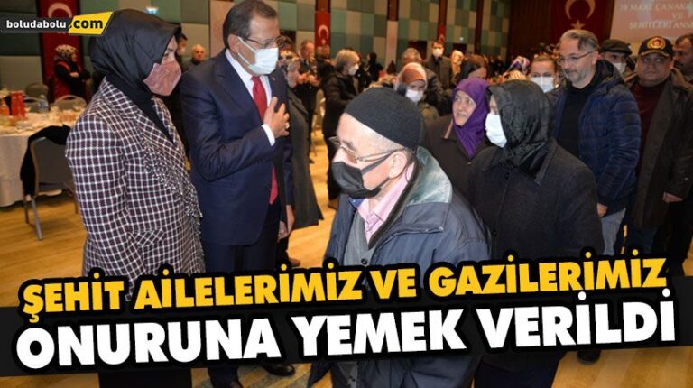 ŞEHİT AİLELERİMİZ VE GAZİLERİMİZ ONURUNA YEMEK VERİLDİ