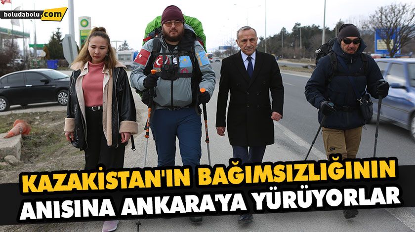 İKİ KAZAK VATANDAŞI, İSTANBUL’DAN ANKARA’YA YÜRÜYOR İKİ KAZAK VATANDAŞI, İSTANBUL’DAN ANKARA’YA YÜRÜYOR