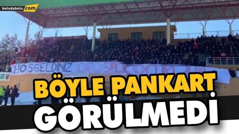 AMATÖR LİG MAÇINDA TARAFTARIN AÇTIĞI KÜFÜRLÜ PANKARTA TEPKİ