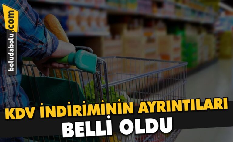 KDV indiriminin ayrıntıları belli oldu