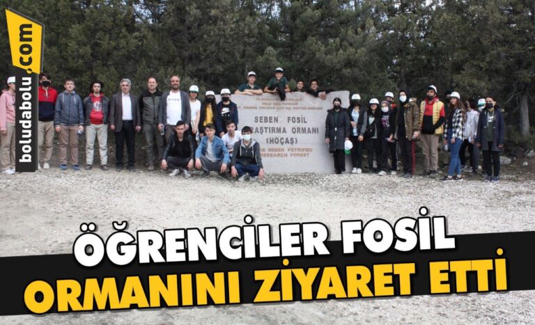 Bolu’da öğrenciler, Seben Fosil Araştırma Ormanı’nı ziyaret etti