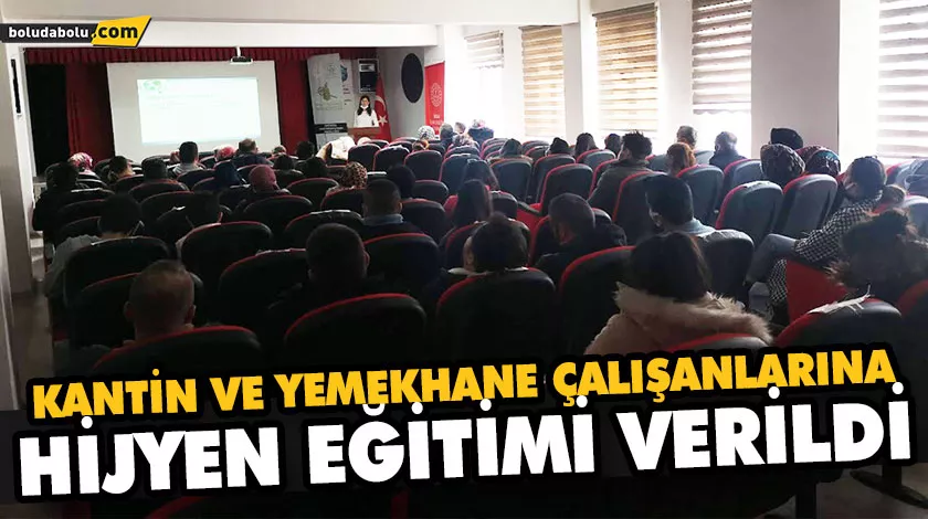 EĞİTİM KURUMLARI KANTİN VE YEMEKHANE ÇALIŞANLARINA HİJYEN EĞİTİMİ VERİLDİ EĞİTİM KURUMLARI KANTİN VE YEMEKHANE ÇALIŞANLARINA HİJYEN EĞİTİMİ VERİLDİ