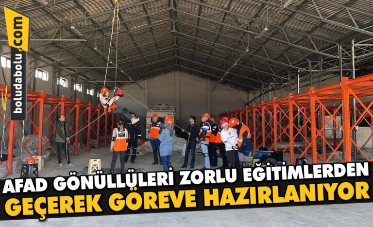 AFAD gönüllüleri zorlu eğitimlerden geçerek göreve hazırlanıyor