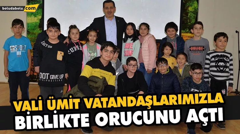 VALİ ÜMİT VATANDAŞLARIMIZLA BİRLİKTE ORUCUNU AÇTI