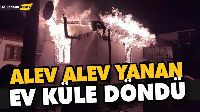 ALEV ALEV YANAN EV KÜLE DÖNDÜ ALEV ALEV YANAN EV KÜLE DÖNDÜ