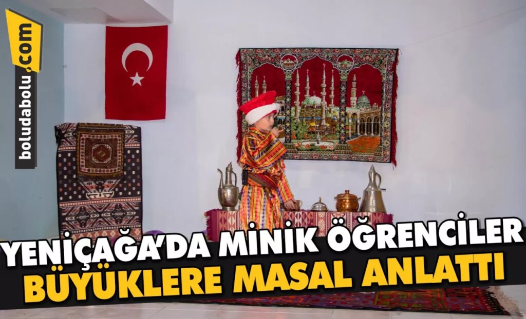 Yeniçağa’da minik öğrenciler büyüklere masal anlattı Yeniçağa’da minik öğrenciler büyüklere masal anlattı