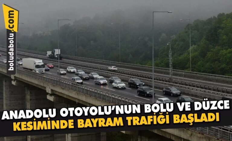 Anadolu Otoyolu’nun Bolu ve Düzce kesiminde bayram trafiği başladı