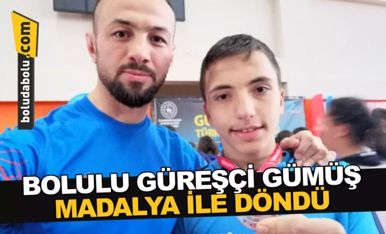 BOLULU GÜREŞÇİ GÜMÜŞ MADALYA İLE DÖNDÜ