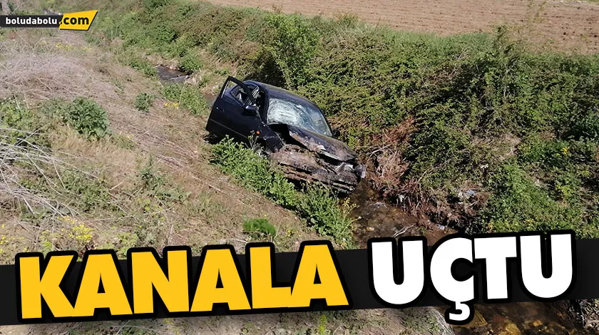 KONTROLDEN ÇIKAN OTOMOBİL KANALA UÇTU: 2 YARALI KONTROLDEN ÇIKAN OTOMOBİL KANALA UÇTU: 2 YARALI