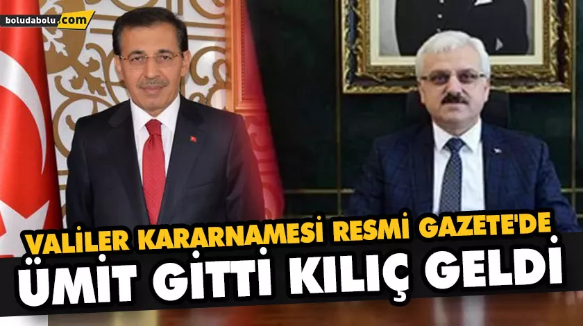 VALİLER KARARNAMESİ RESMİ GAZETE’DE VALİLER KARARNAMESİ RESMİ GAZETE’DE
