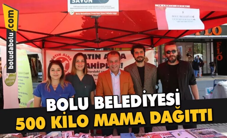 BOLU BELEDİYESİ, 500 KİLO MAMA DAĞITTI