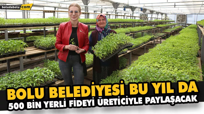 BOLU BELEDİYESİ BU YIL DA 500 BİN YERLİ FİDEYİ ÜRETİCİYLE PAYLAŞACAK BOLU BELEDİYESİ BU YIL DA 500 BİN YERLİ FİDEYİ ÜRETİCİYLE PAYLAŞACAK