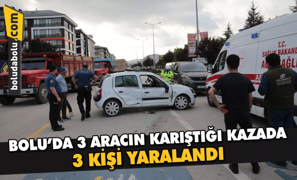 Bolu’da 3 aracın karıştığı kazada 3 kişi yaralandı Bolu’da 3 aracın karıştığı kazada 3 kişi yaralandı