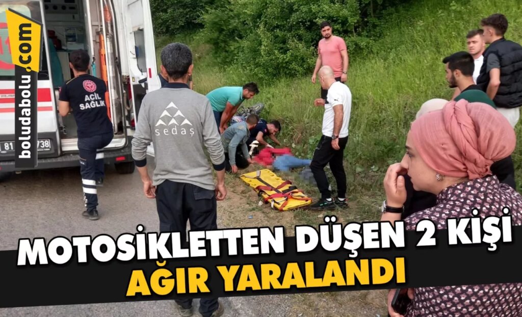 Düzce’de motosikletten düşen 2 kişi ağır yaralandı Düzce’de motosikletten düşen 2 kişi ağır yaralandı