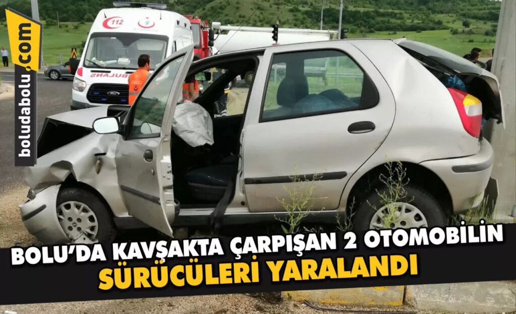 Bolu’da kavşakta çarpışan 2 otomobilin sürücüleri yaralandı Bolu’da kavşakta çarpışan 2 otomobilin sürücüleri yaralandı