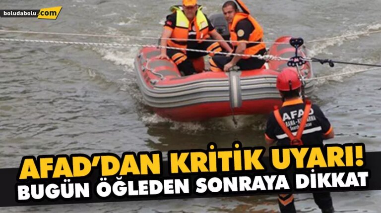 BUGÜN ÖĞLEDEN SONRAYA DİKKAT