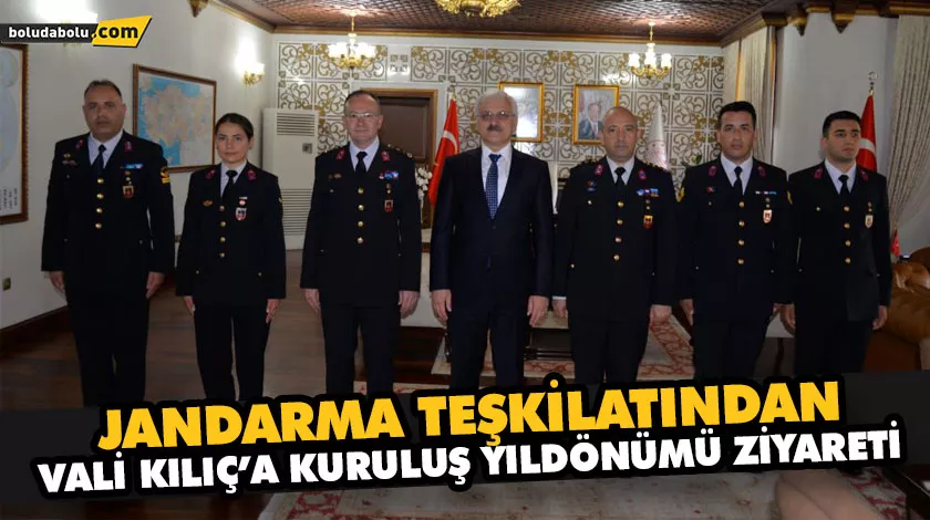 JANDARMA TEŞKİLATINDAN VALİ KILIÇ’A KURULUŞ YILDÖNÜMÜ ZİYARETİ JANDARMA TEŞKİLATINDAN VALİ KILIÇ’A KURULUŞ YILDÖNÜMÜ ZİYARETİ