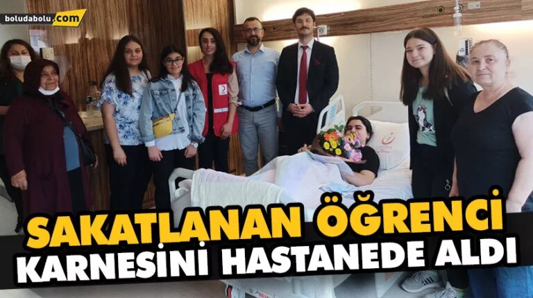 SAKATLANAN ÖĞRENCİ KARNESİNİ HASTANEDE ALDI