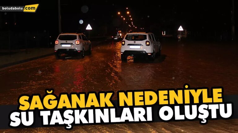 SAĞANAK NEDENİYLE SU TAŞKINLARI OLUŞTU