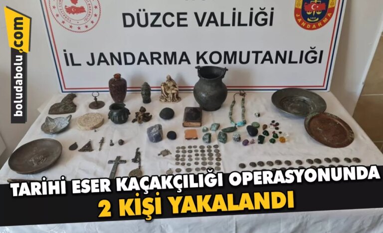 Düzce’de tarihi eser kaçakçılığı operasyonunda 2 kişi yakalandı