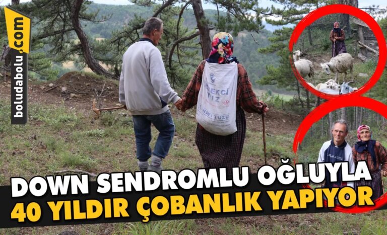 Engelli oğluyla 40 yıldır çobanlık yapıyor