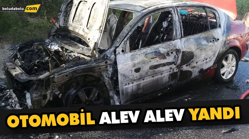 OTOMOBİL ALEV ALEV YANDI OTOMOBİL ALEV ALEV YANDI