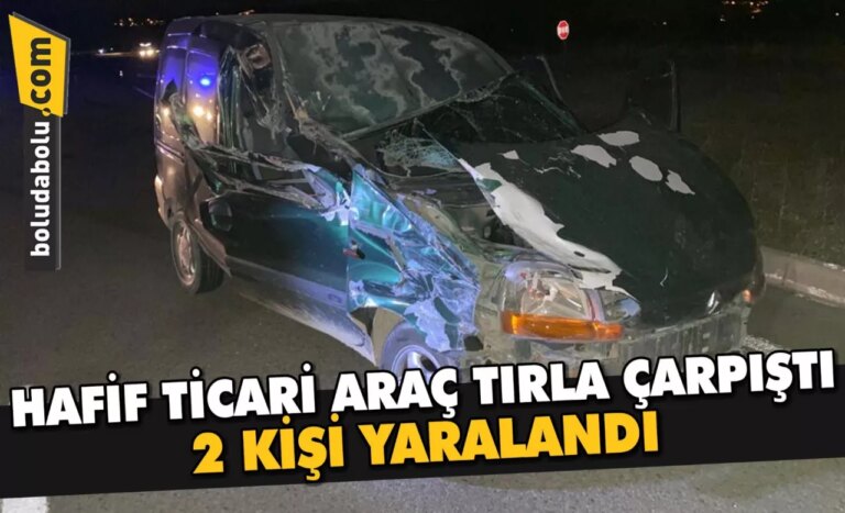 Bolu’da trafik kazasında 2 kişi yaralandı