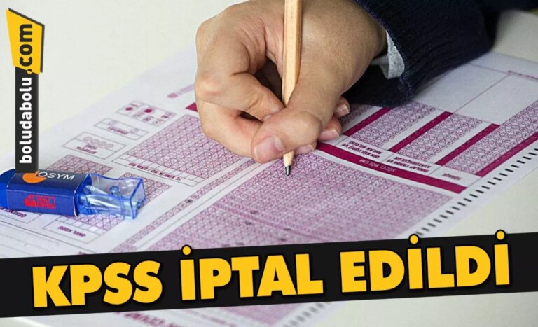 KPSS İPTAL EDİLDİ