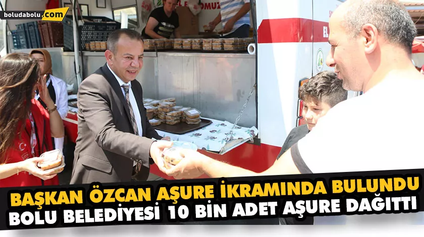 BAŞKAN ÖZCAN AŞURE İKRAMINDA BULUNDU