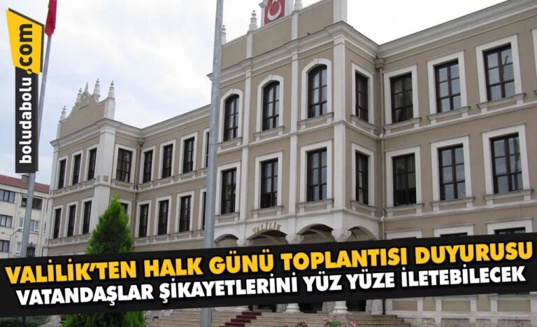 VALİLİK’TEN HALK GÜNÜ TOPLANTISI DUYURUSU