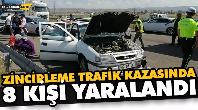 ZİNCİRLEME TRAFİK KAZASINDA 8 KİŞİ YARALANDI ZİNCİRLEME TRAFİK KAZASINDA 8 KİŞİ YARALANDI