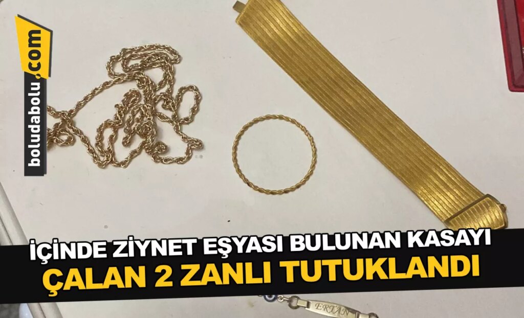 Düzce’de içinde ziynet eşyası bulunan kasayı çalan 2 zanlı tutuklandı Düzce’de içinde ziynet eşyası bulunan kasayı çalan 2 zanlı tutuklandı