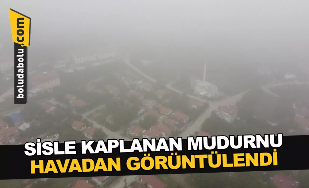 Sisle kaplanan Mudurnu havadan görüntülendi Sisle kaplanan Mudurnu havadan görüntülendi