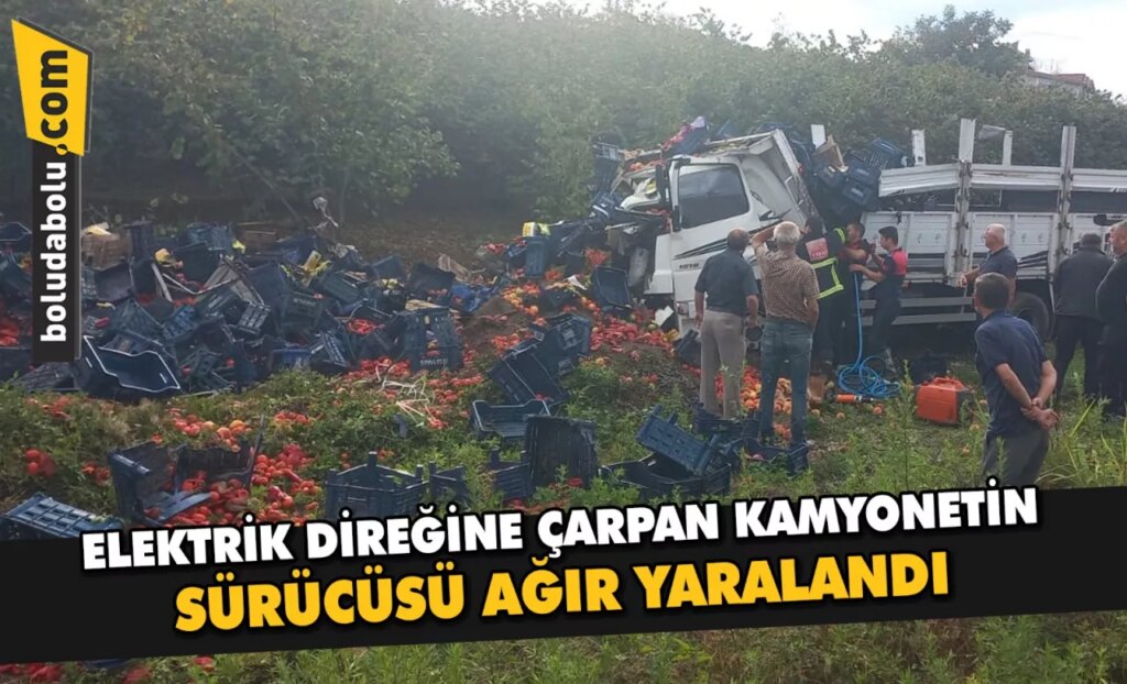 Düzce’de elektrik direğine çarpan kamyonetin sürücüsü ağır yaralandı Düzce’de elektrik direğine çarpan kamyonetin sürücüsü ağır yaralandı